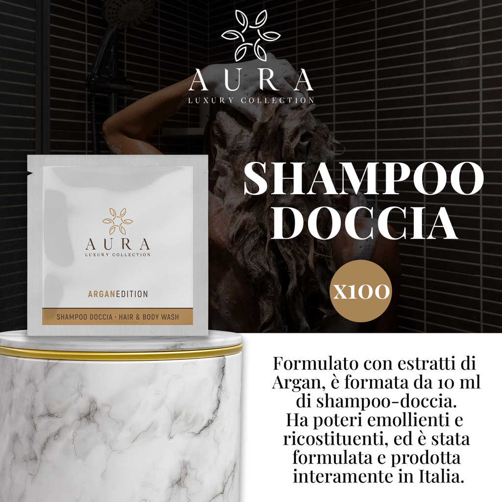 Kit cortesia bagno da 295 pezzi: 100 Bustine doccia shampoo da 10 ml, 70 flaconi igiene intima da 20 ml, 40 cuffie monouso, 85 saponette da 9 gr e 500 Fasce Garanzia in Omaggio!