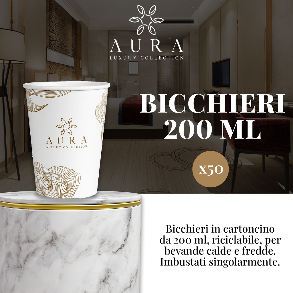 Kit cortesia bagno da 250 pezzi: 70 flaconi shampoo doccia, 70 flaconi igiene intima, 40 cuffie, 50 bicchieri cartoncino imbustati, 20 paia di pantofole + OMAGGIO 500 fasce garanzia igiene WC
