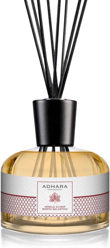 Living diffuser Diffusore di profumo per ambienti 200 ml Fragranza Nobile elisir Mosto selvatico con bastoncini in legno inclusi