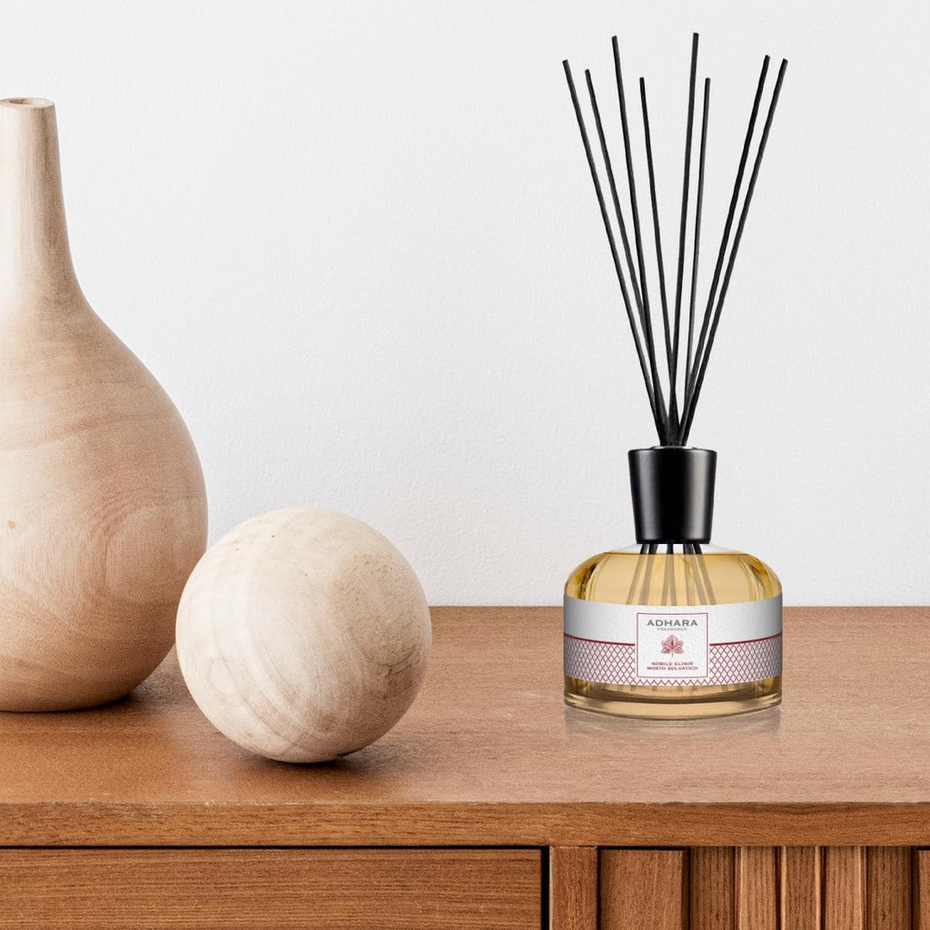 Living diffuser Diffusore di profumo per ambienti 200 ml Fragranza Nobile elisir Mosto selvatico con bastoncini in legno inclusi