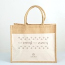 Borsa in juta e cotone Aura Luxury Collection