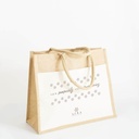 Borsa in juta e cotone Aura Luxury Collection