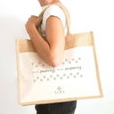 Borsa in juta e cotone Aura Luxury Collection