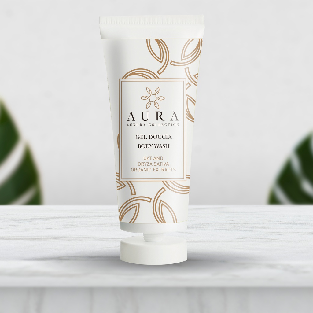Kit tubi 30 ml gel doccia con estratti biologici di avena e oryza sativa