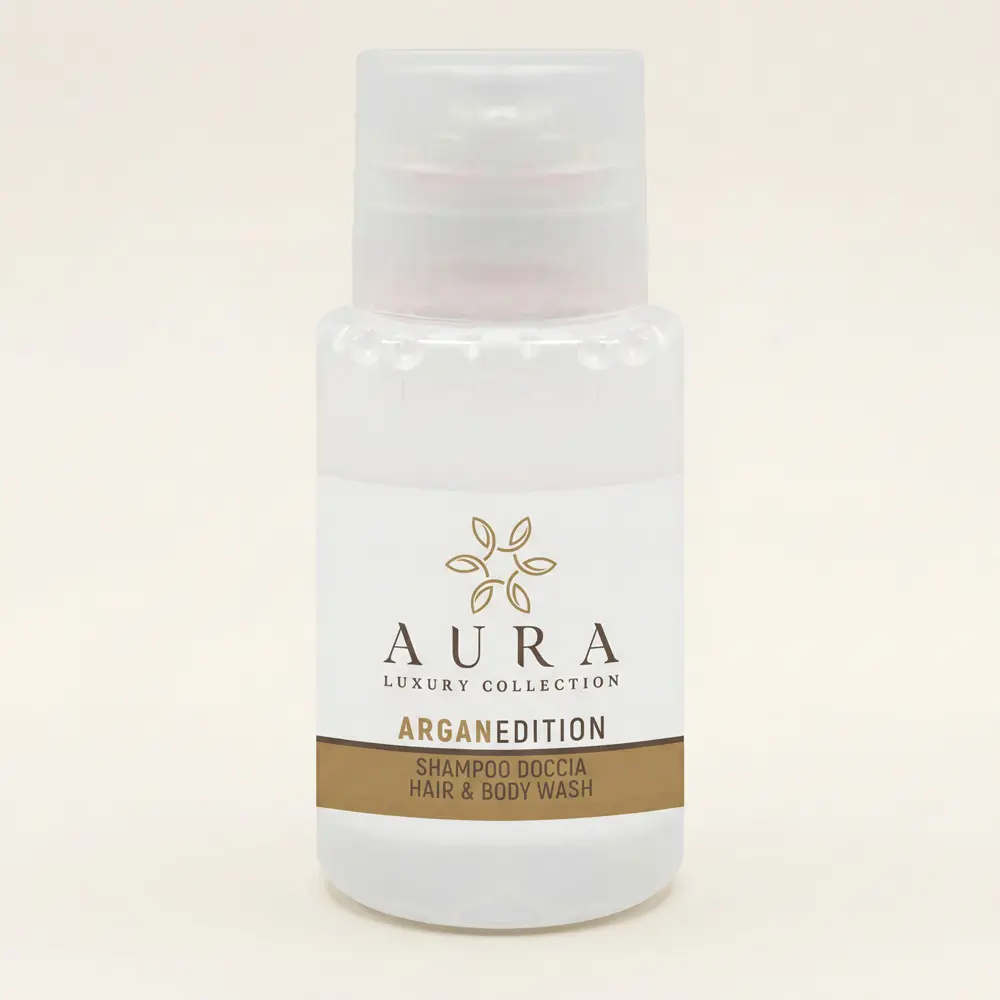 Shampoo Doccia Argan 20 ml Flacone – Linea Cortesia Hotel