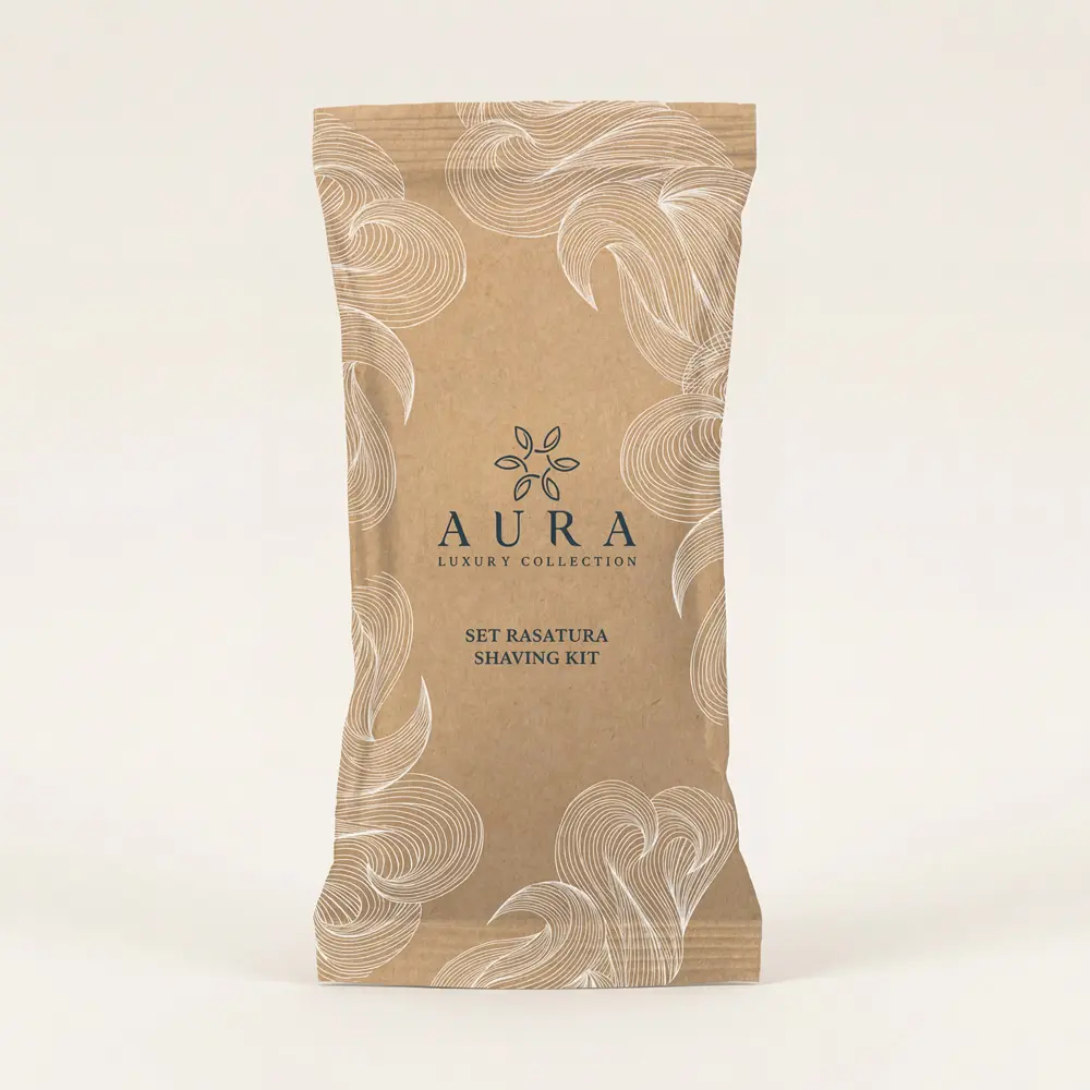 Kit rasatura con rasoio monouso e bustina gel barba al fiordaliso da 6 ml