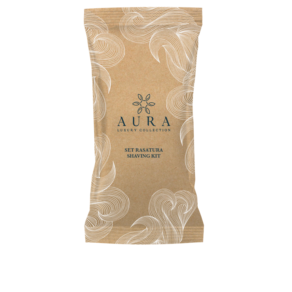 Kit rasatura con rasoio monouso e bustina gel barba al fiordaliso da 6 ml