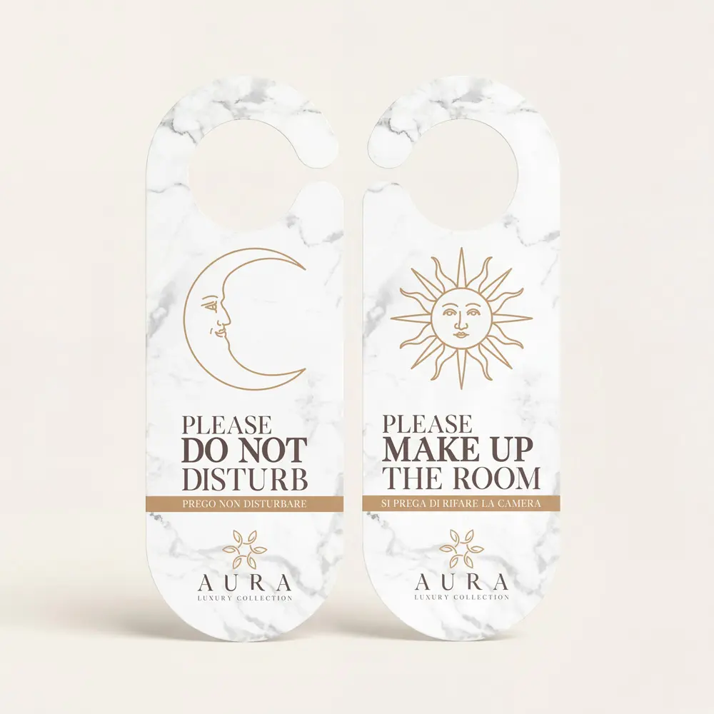 Cartello Porta Hotel Do Not Disturb - bianco