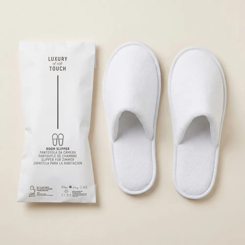 Kit Ciabatta chiusa in poliestere imbustata in carta unisex (1paio/cf)