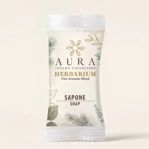 [BUND0373] Herbarium Edt Saponetta ovale 9 gr in flowpack di carta Aura Luxury Collection  (50)