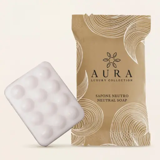 Saponetta vegetale neutro rettangolare e massaggiante 20 gr