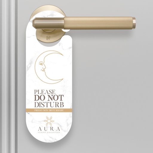 Gancio per porta in carta "Please, do not disturb/please make up the room"