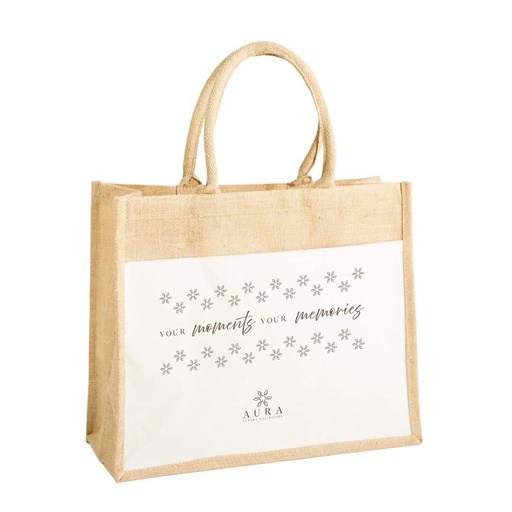 [AUR0043] Borsa in juta e cotone Aura Luxury Collection