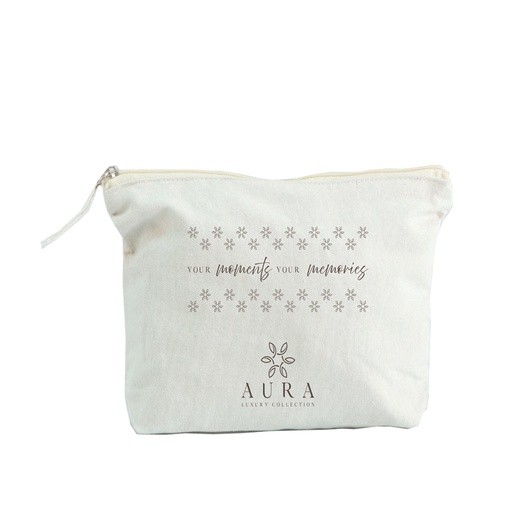 [AUR0044] Pochette in cotone con zip Aura Luxury Collection